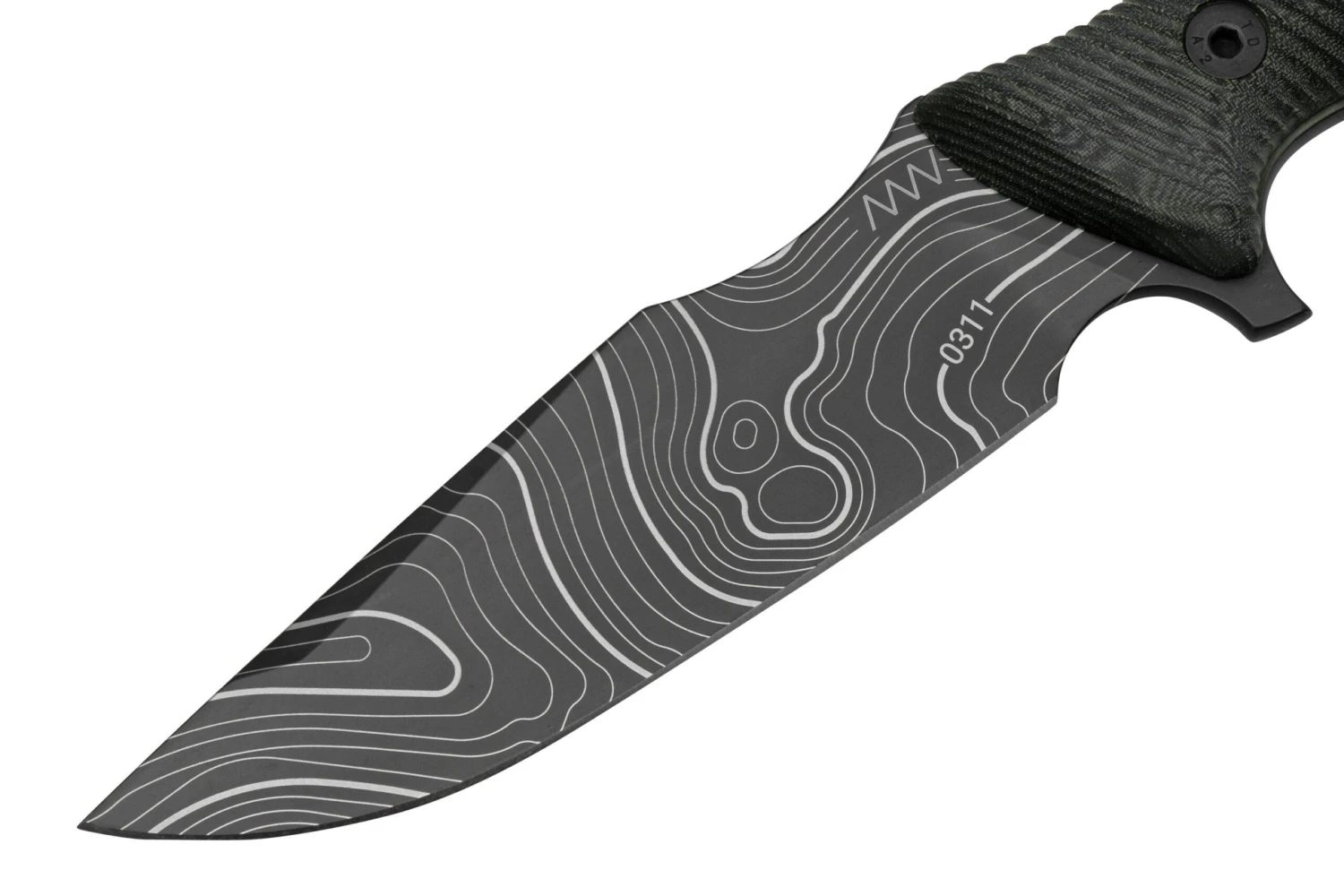 ANV Knives M311 SPELTER DLC Topo Elmax, Black Micarta Handle, Black Kydex Sheath, Cuchillo De Supervivencia - Imagen 3