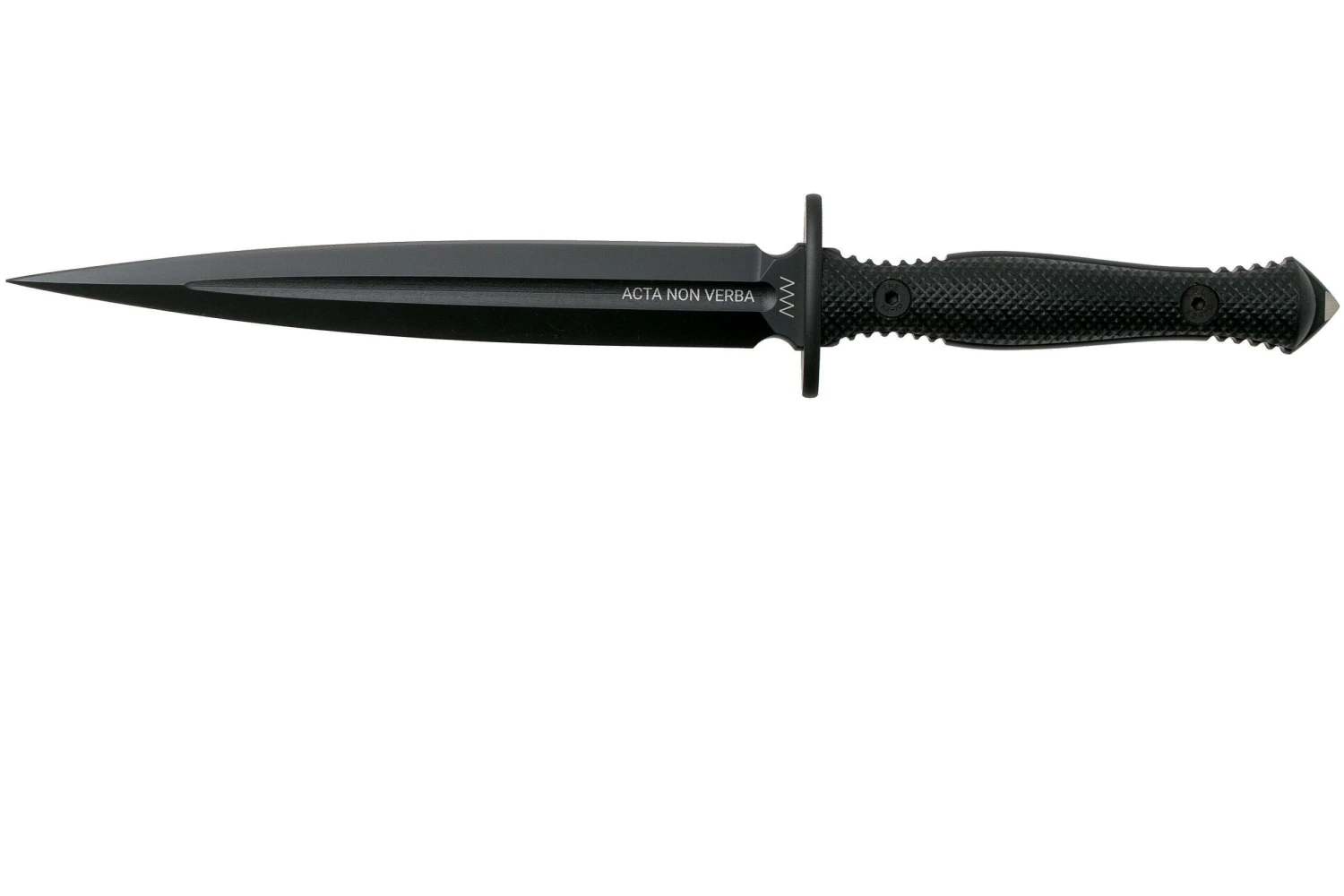 ANV M500 Anthropoid DLC Elmax, Black Handle, M500-001, Black Kydex Sheath, Cuchillo Daga