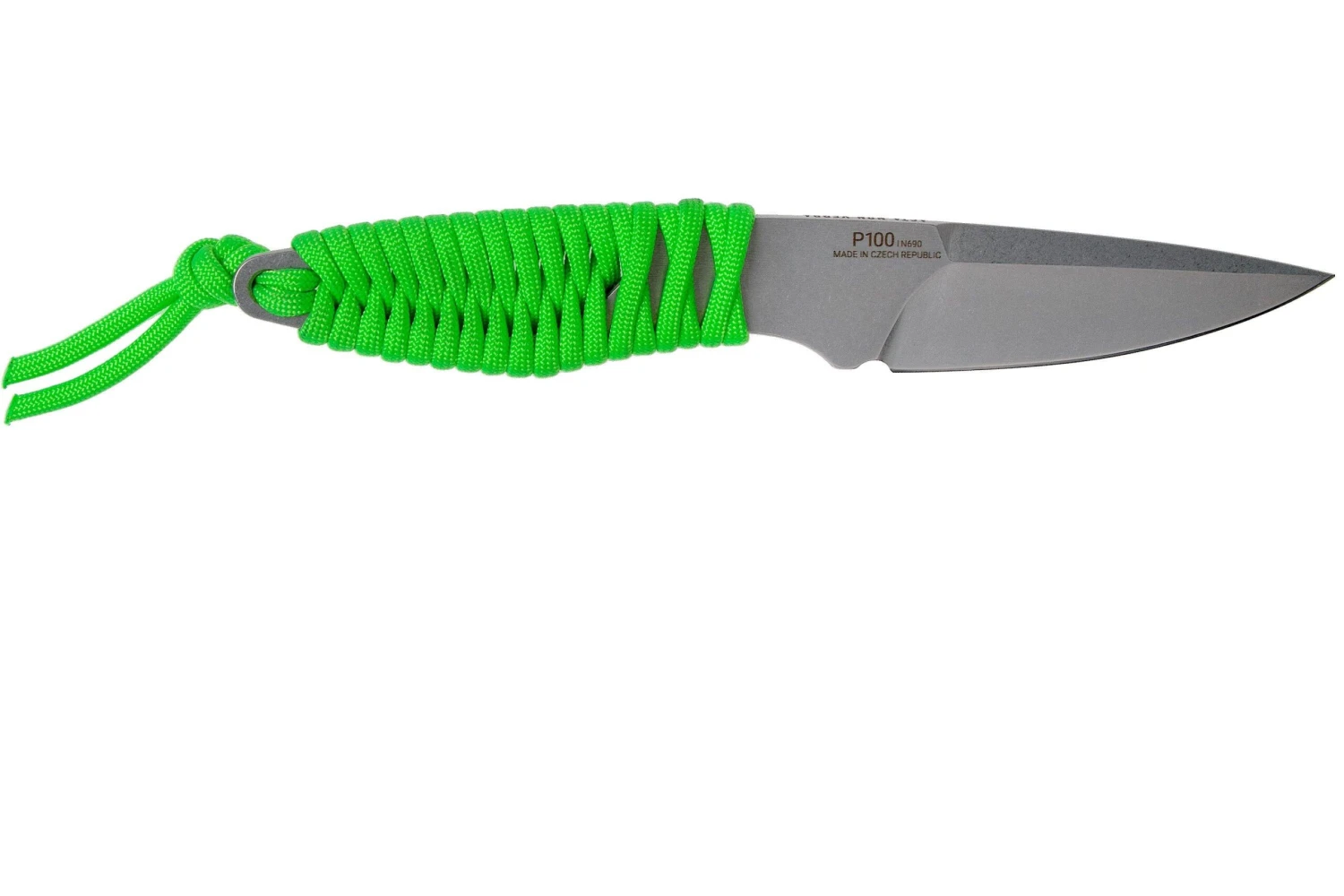 ANV P100 Sleipner, Neon Green Paracord, ANVP100-009, Black Kydex Sheath, Cuchillo De Cuello - Imagen 2
