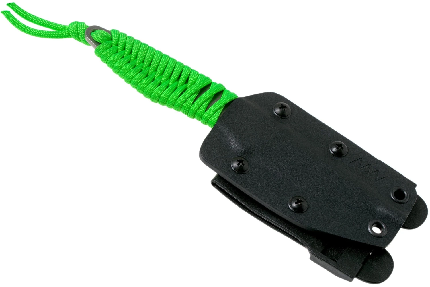 ANV P100 Sleipner, Neon Green Paracord, ANVP100-009, Black Kydex Sheath, Cuchillo De Cuello - Imagen 5