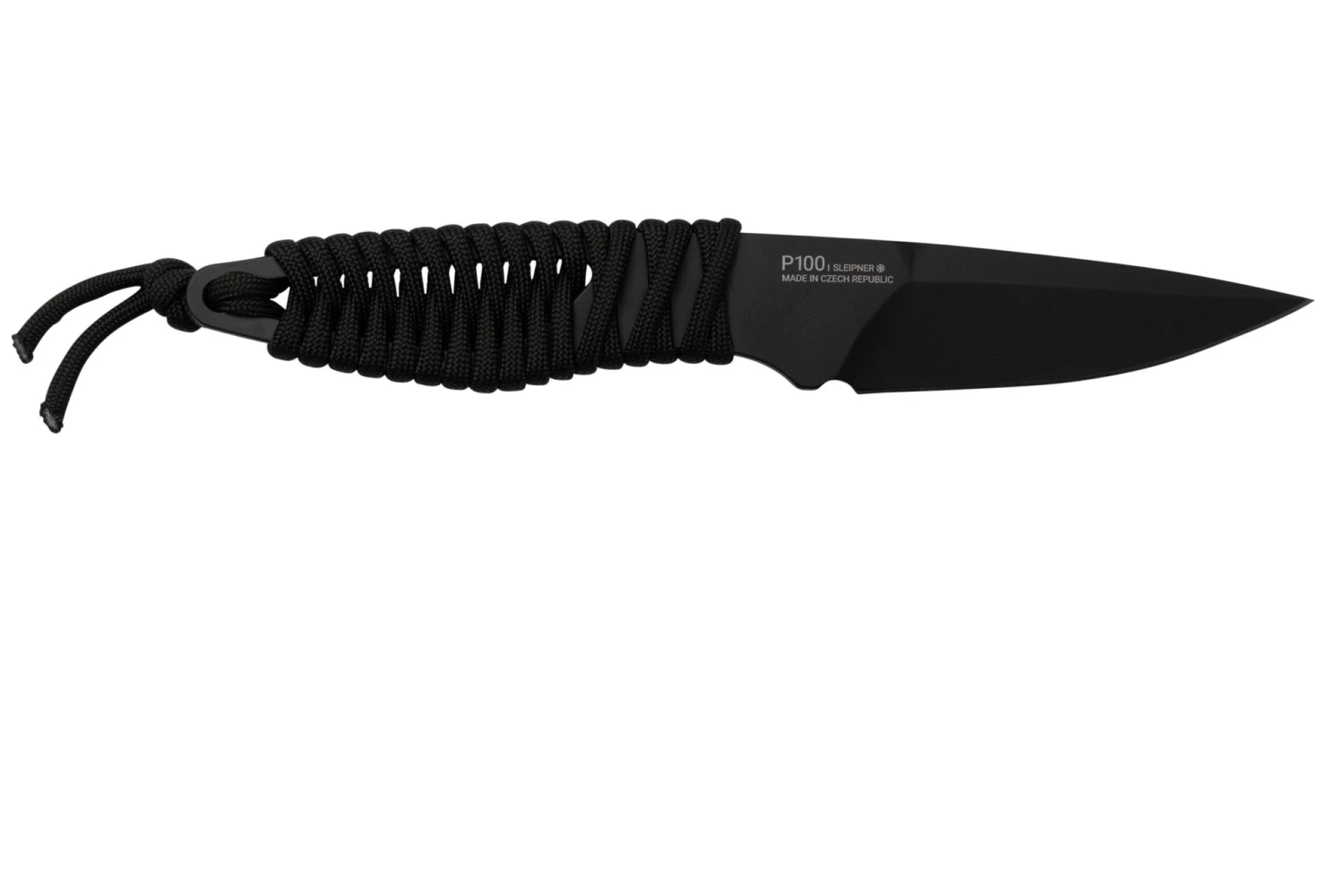 ANV Knives P100 Sleipner Cerakote, Black Paracord, P100-037, Black Kydex Sheath, Cuchillo De Cuello - Imagen 2