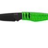 ANV Knives P100 Sleipner Cerakote, Neon Green Paracord, P100-043, Black Kydex Sheath, Cuchillo De Cuello