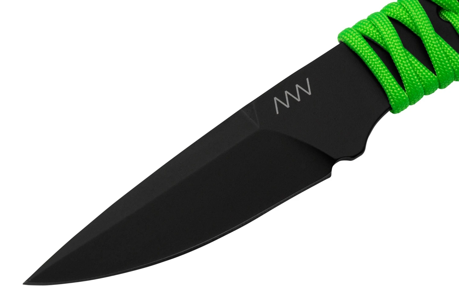 ANV Knives P100 Sleipner Cerakote, Neon Green Paracord, P100-043, Black Kydex Sheath, Cuchillo De Cuello - Imagen 3