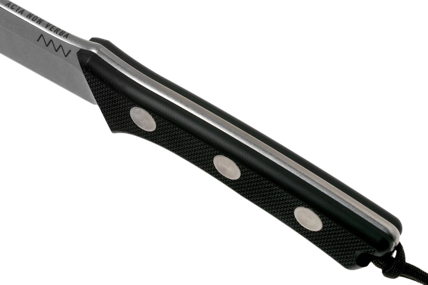 ANV P300 N690, Black G10 P300-015, Black Leather Sheath, Cuchillo De Supervivencia - Imagen 5