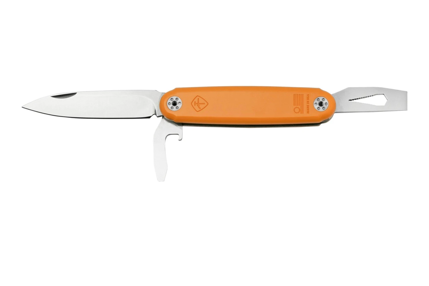 ASK Knives American Service Knife, The Jefferson, Orange, Multi-Tool Navaja