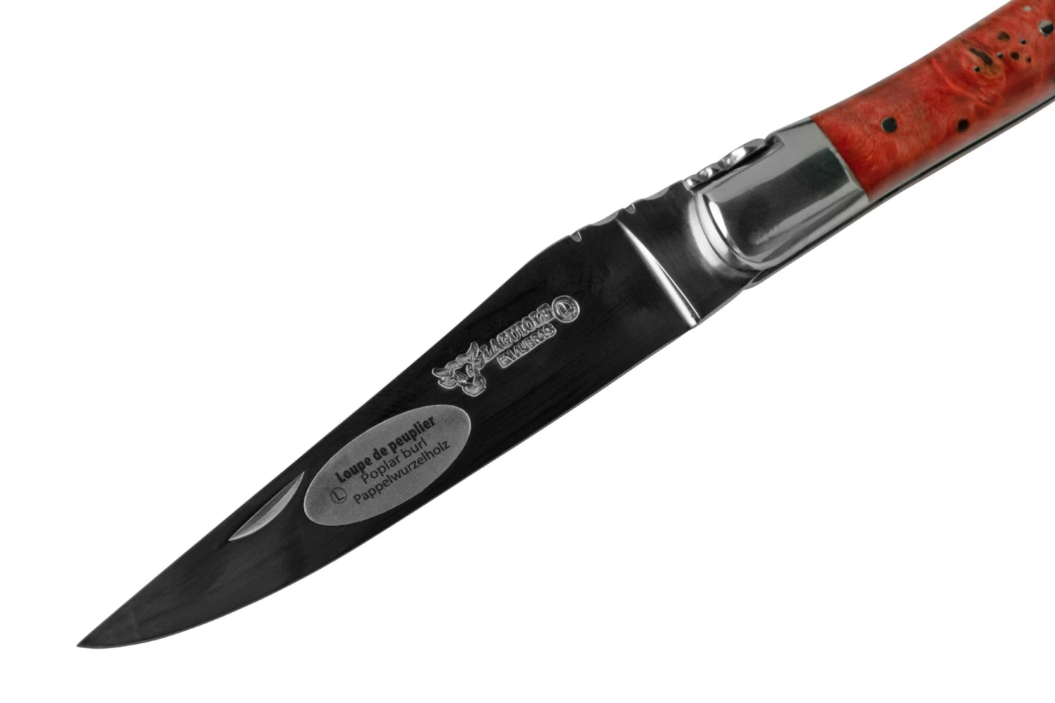 Laguiole En Aubrac 12cm Navaja Laguiole álamo Rojo Burl Brillante S/st - Imagen 3