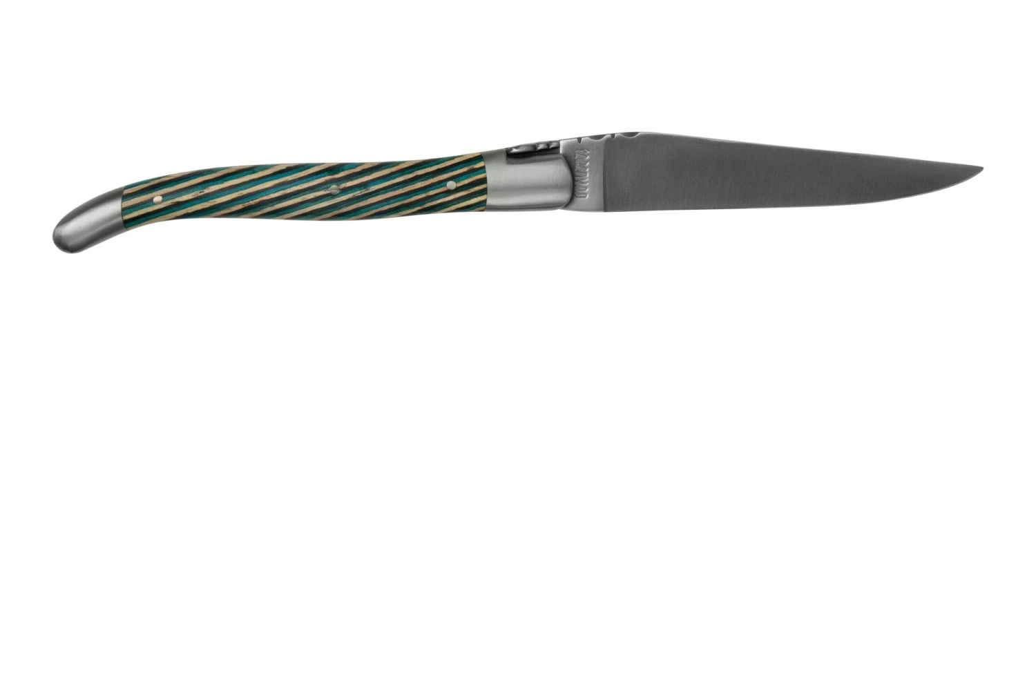 Laguiole En Aubrac Samba Turquoise L0212SATIF Madera De Samba Turquesa, Mate, Navaja Laguiole, 12 Cm - Imagen 2