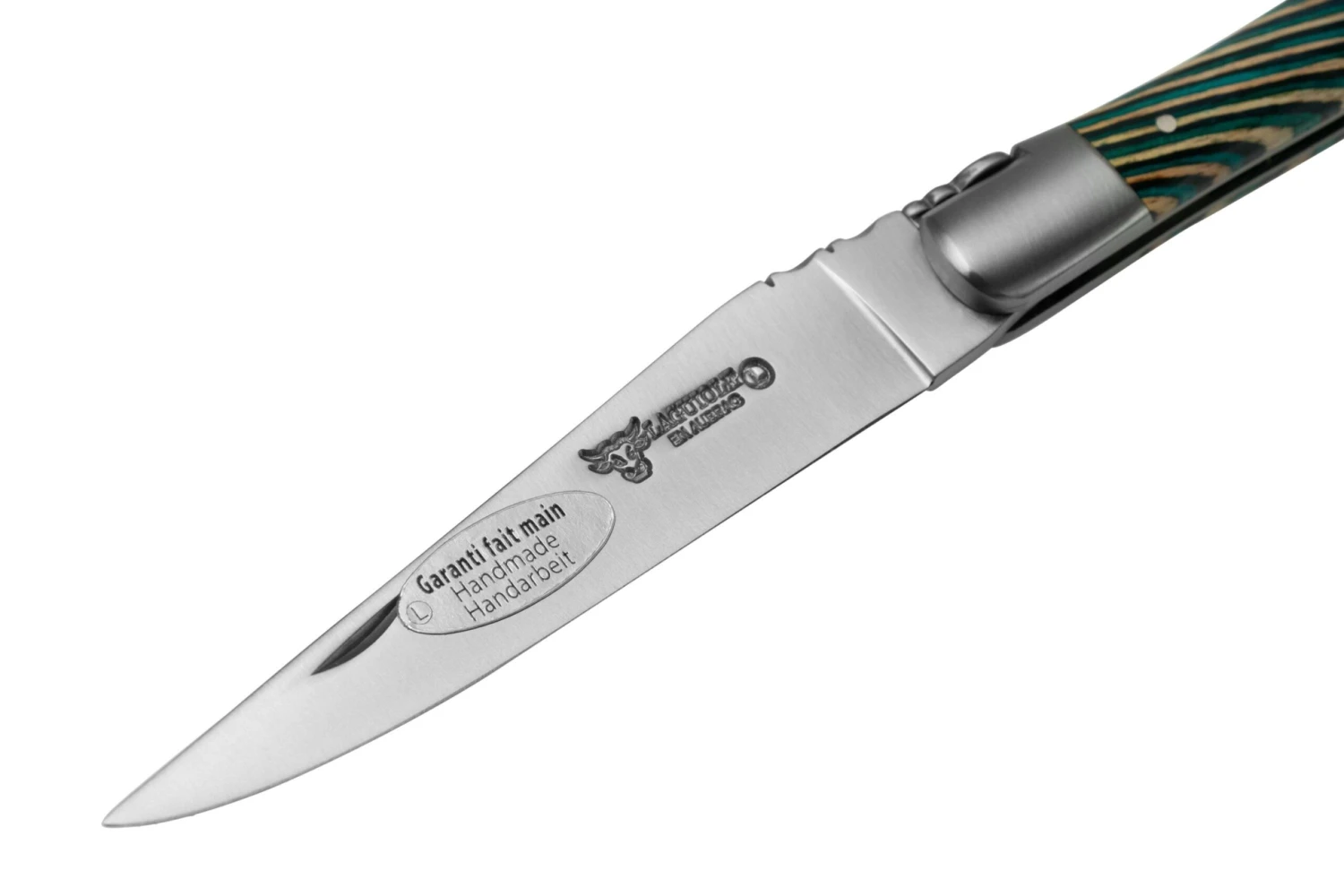 Laguiole En Aubrac Samba Turquoise L0212SATIF Madera De Samba Turquesa, Mate, Navaja Laguiole, 12 Cm - Imagen 3