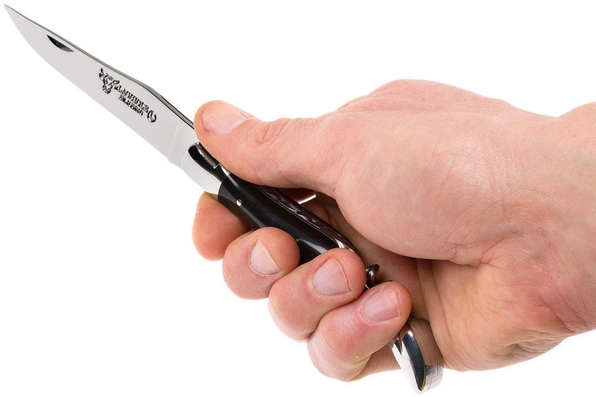 Laguiole En Aubrac 12cm Navaja Con Sacacorcho, De Cuerno De Búfalo L0312BUI-FSI1 - Imagen 8