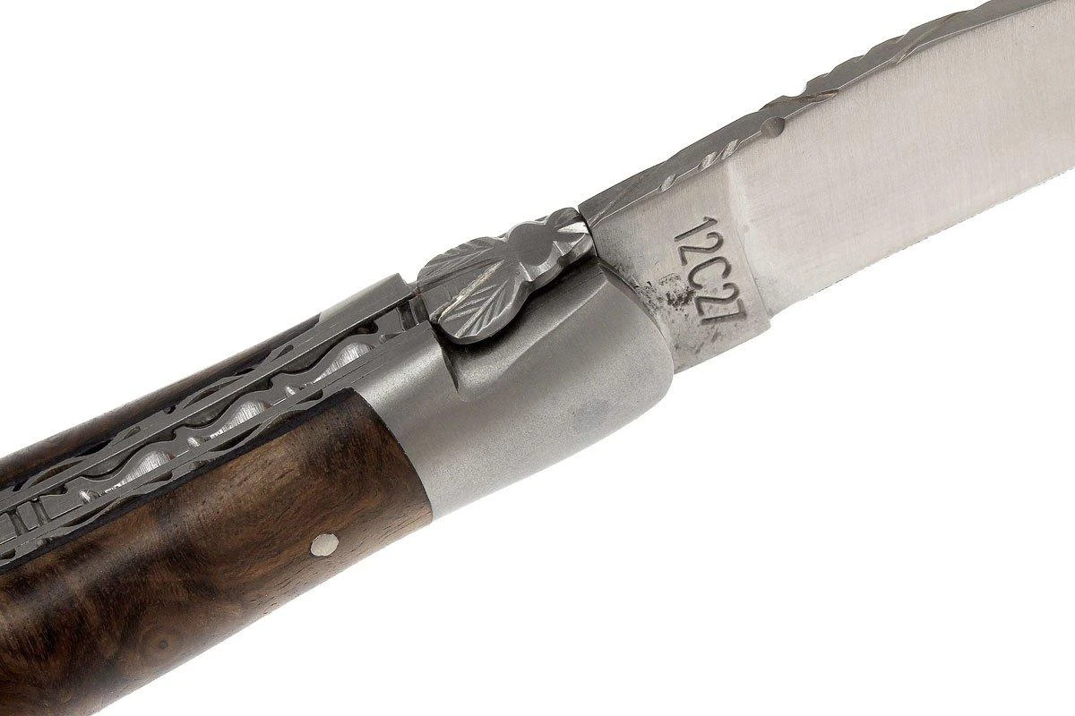 Laguiole En Aubrac 12cm Double Plates, Walnut Burl Limado A Mano, L0712LYI-FSB1 - Imagen 4