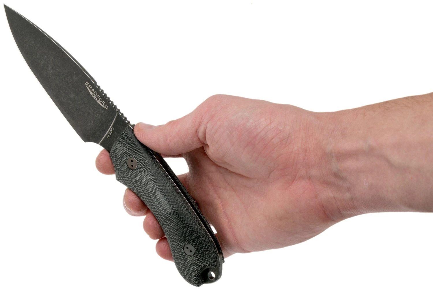 Bradford Guardian 4, 3D Black Micarta Guardian 4 M390, Full Flat Nimbus 4FH-101N - Imagen 6