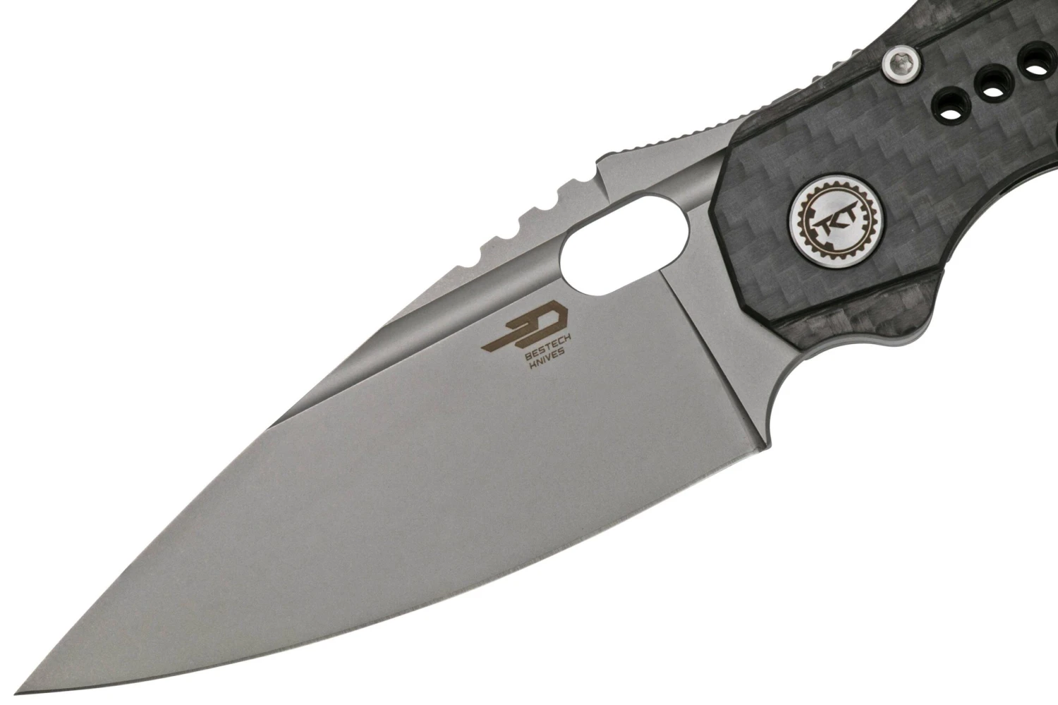 Bestech Exploit BT2005F Stonewashed, Titanium & Carbonfiber, Navaja - Imagen 3