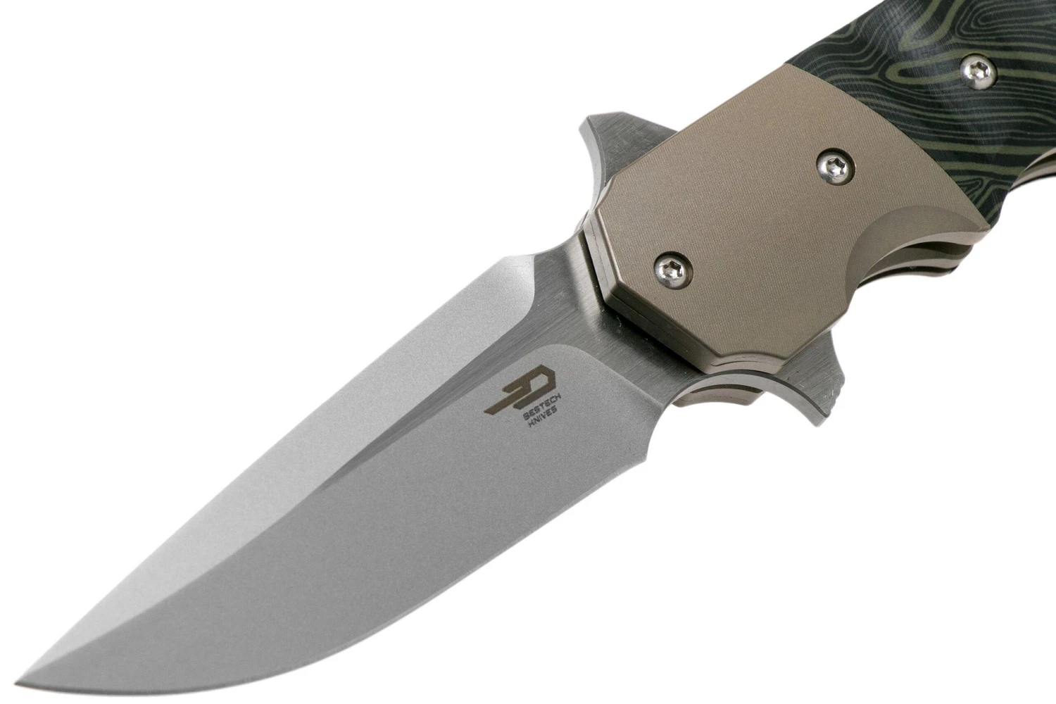 Bestech Freefall BT2007A Stonewashed Bronze Navaja, Jason Clark Design - Imagen 3
