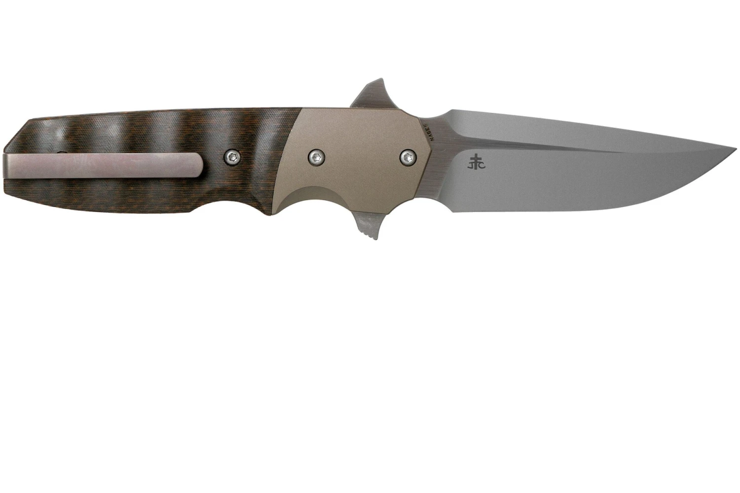 Bestech Freefall BT2007C Stonewashed Bronze, Orange Navaja, Jason Clark Design - Imagen 2
