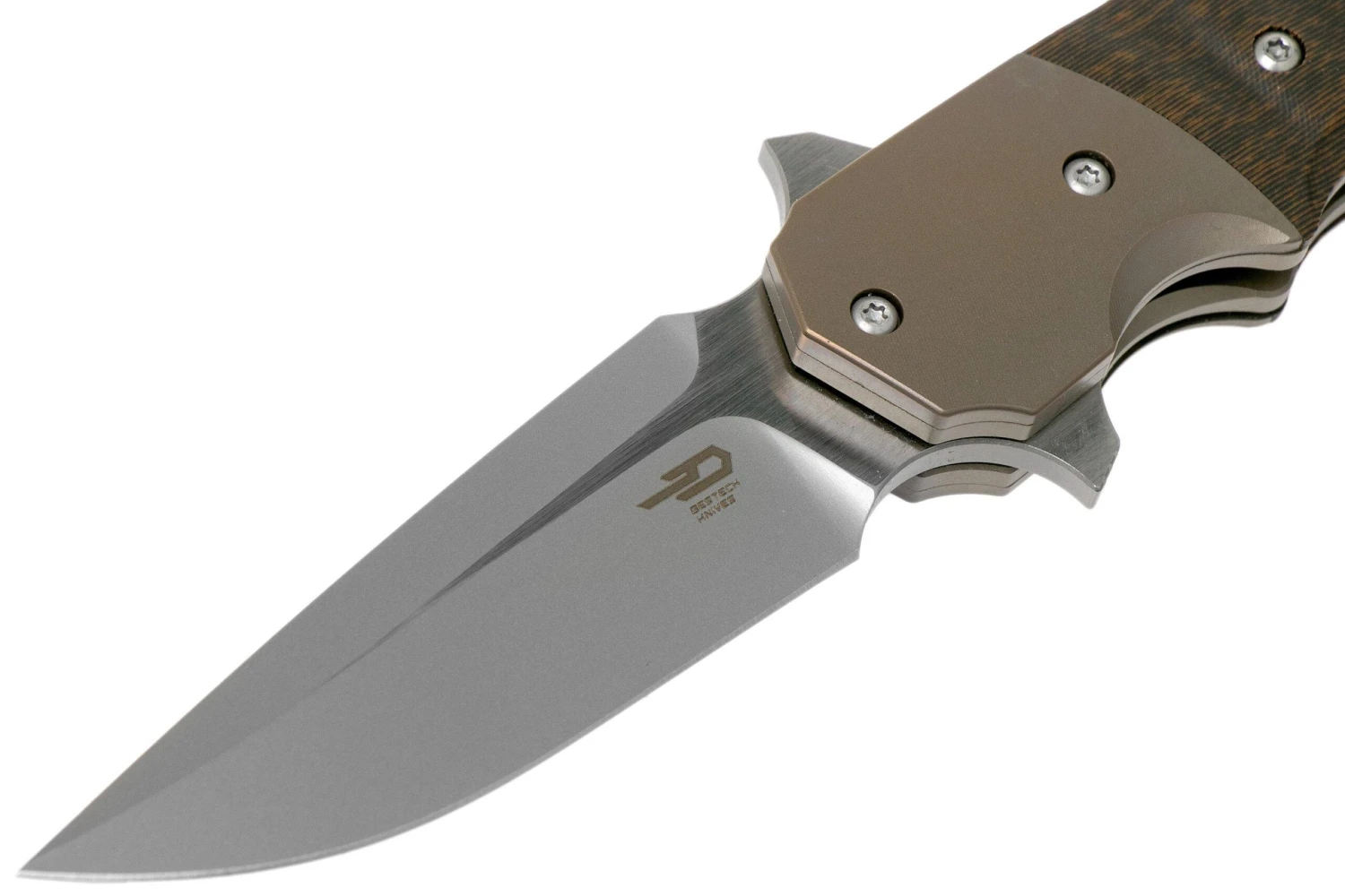 Bestech Freefall BT2007C Stonewashed Bronze, Orange Navaja, Jason Clark Design - Imagen 3