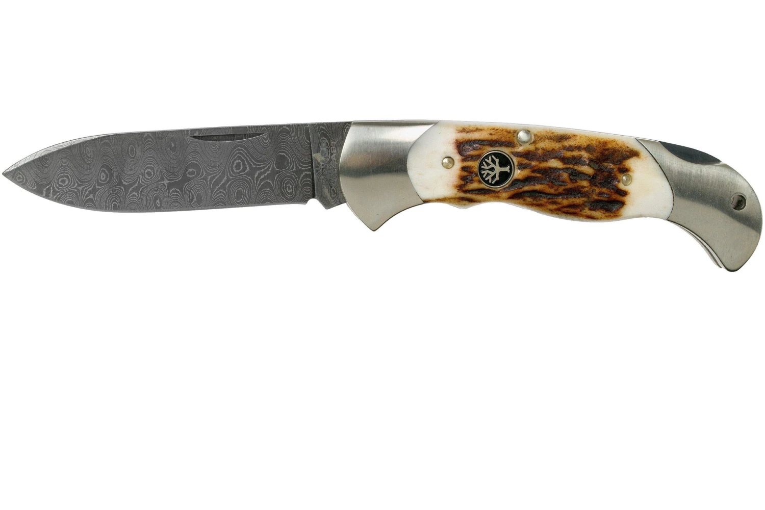 Böker Scout Spearpoint Stag Damascus 112201DAM Cuerno De Ciervo, Navaja