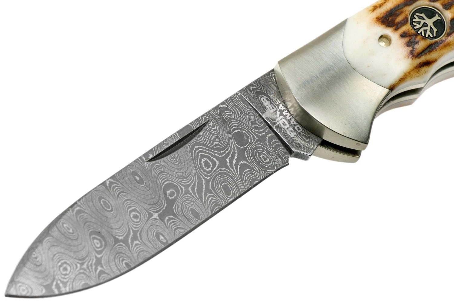 Böker Scout Spearpoint Stag Damascus 112201DAM Cuerno De Ciervo, Navaja - Imagen 3