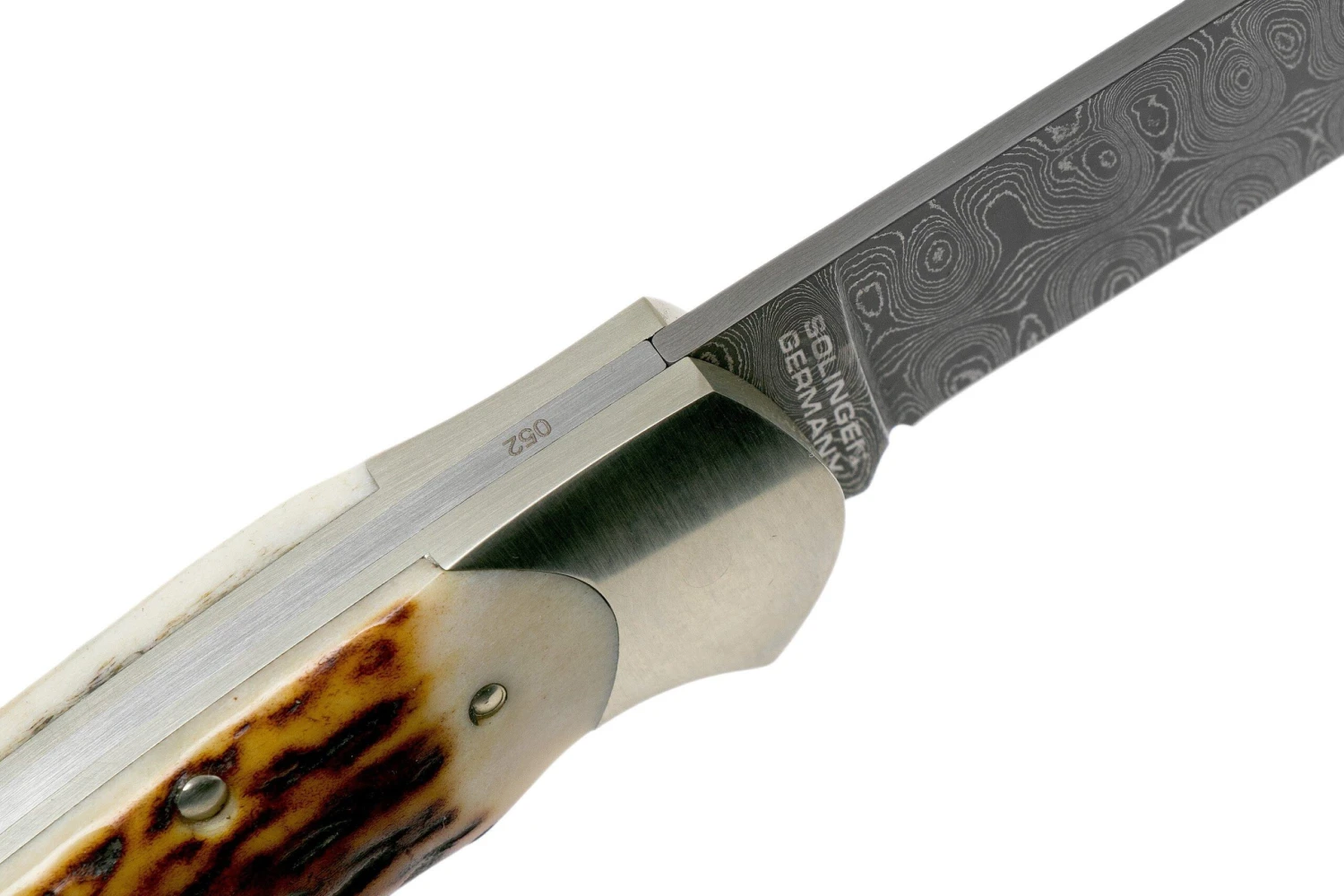 Böker Scout Spearpoint Stag Damascus 112201DAM Cuerno De Ciervo, Navaja - Imagen 6