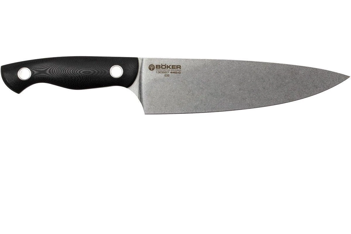 Böker 130267, Saga Cuchillo De Chef 20cm, Stonewash Finish - Imagen 2
