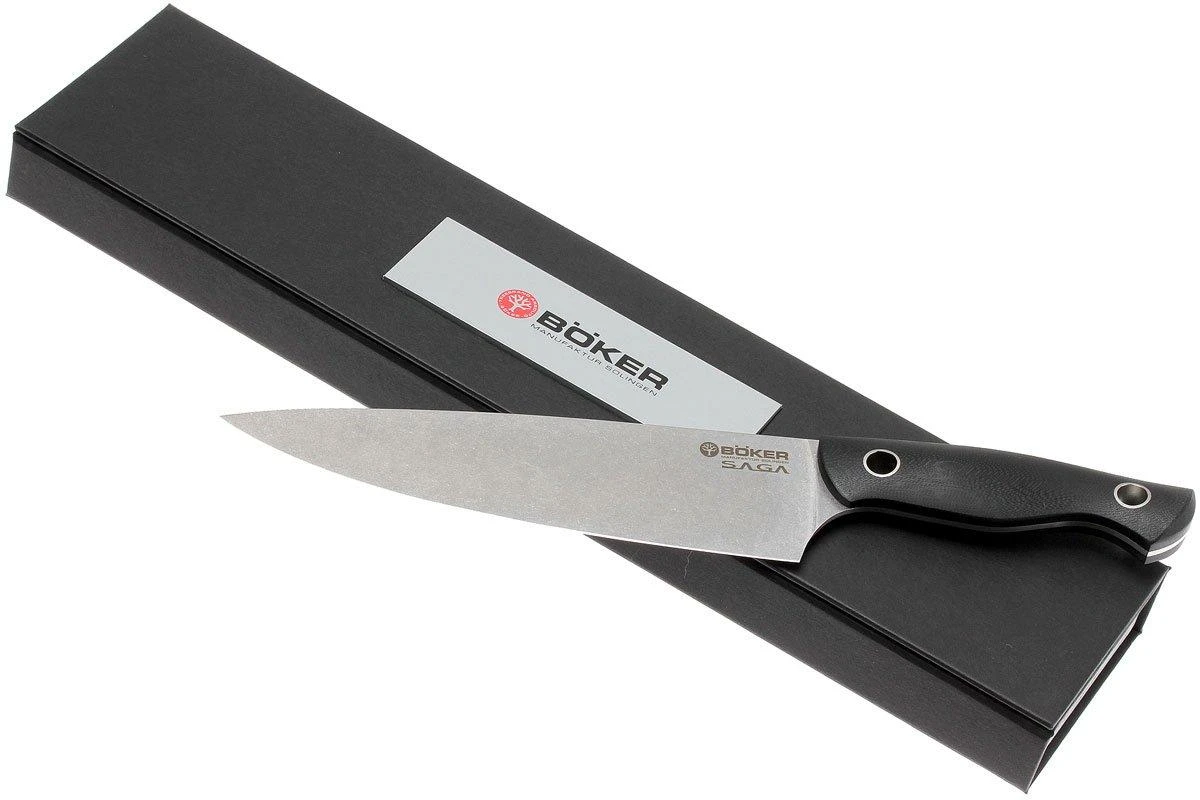 Böker 130267, Saga Cuchillo De Chef 20cm, Stonewash Finish - Imagen 7