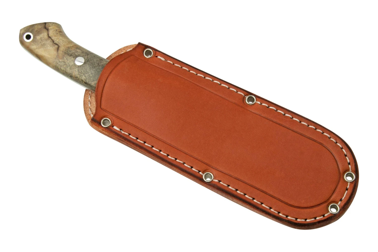 Bark River Classic Drop Point Hunter CPM S45VN Buckeye Burl, Cuchillo Fijo - Imagen 6