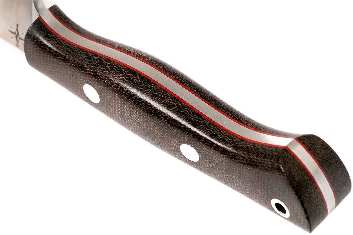 Bark River Mini Aurora CPM 3V, Green Canvas Micarta, Red Liner - Imagen 4