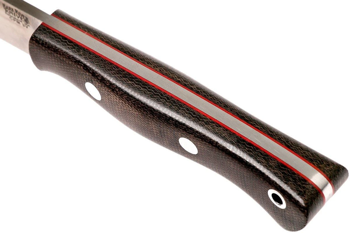 Bark River Mini Aurora CPM 3V, Green Canvas Micarta, Red Liner - Imagen 5