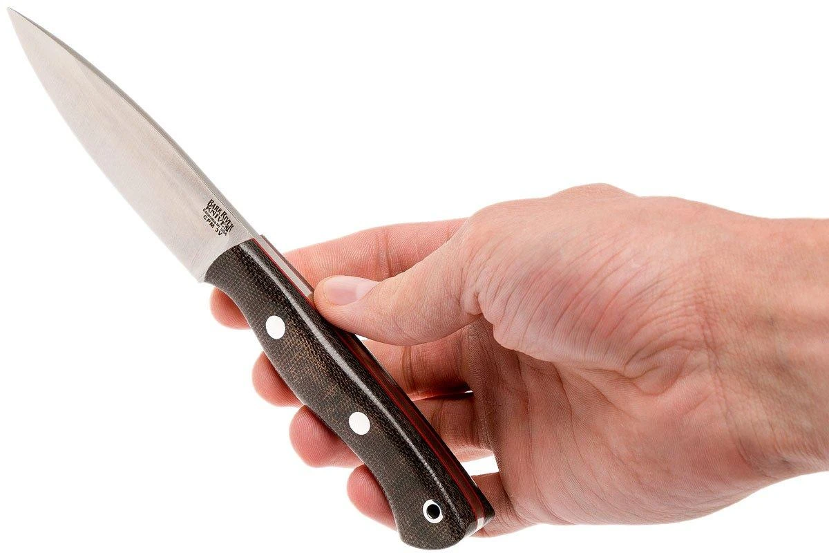 Bark River Mini Aurora CPM 3V, Green Canvas Micarta, Red Liner - Imagen 6