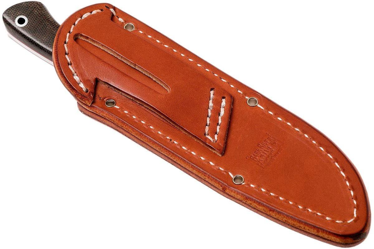 Bark River Mini Aurora CPM 3V, Green Canvas Micarta, Red Liner - Imagen 8