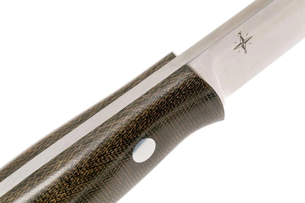 Bark River Aurora 3V, Green Canvas Micarta Cuchillo Bushcraft - Imagen 5