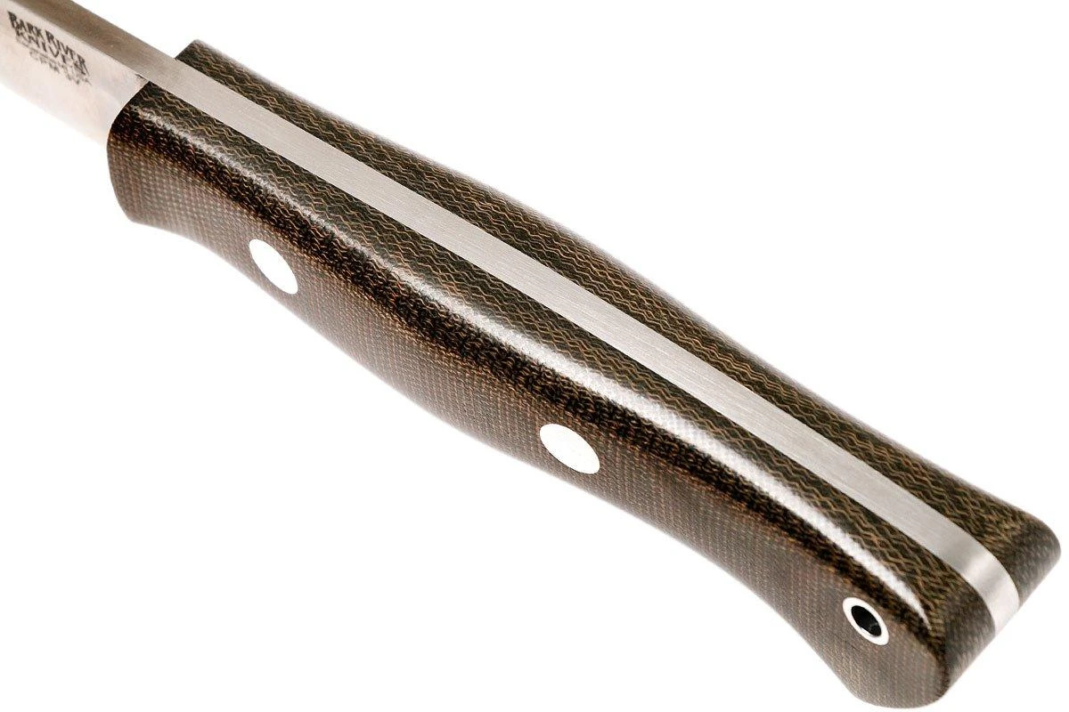 Bark River Aurora 3V, Green Canvas Micarta Cuchillo Bushcraft - Imagen 6