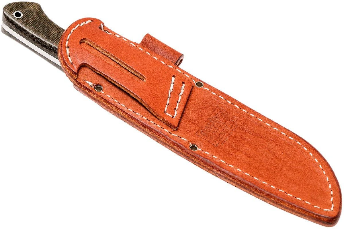 Bark River Aurora 3V, Green Canvas Micarta Cuchillo Bushcraft - Imagen 9