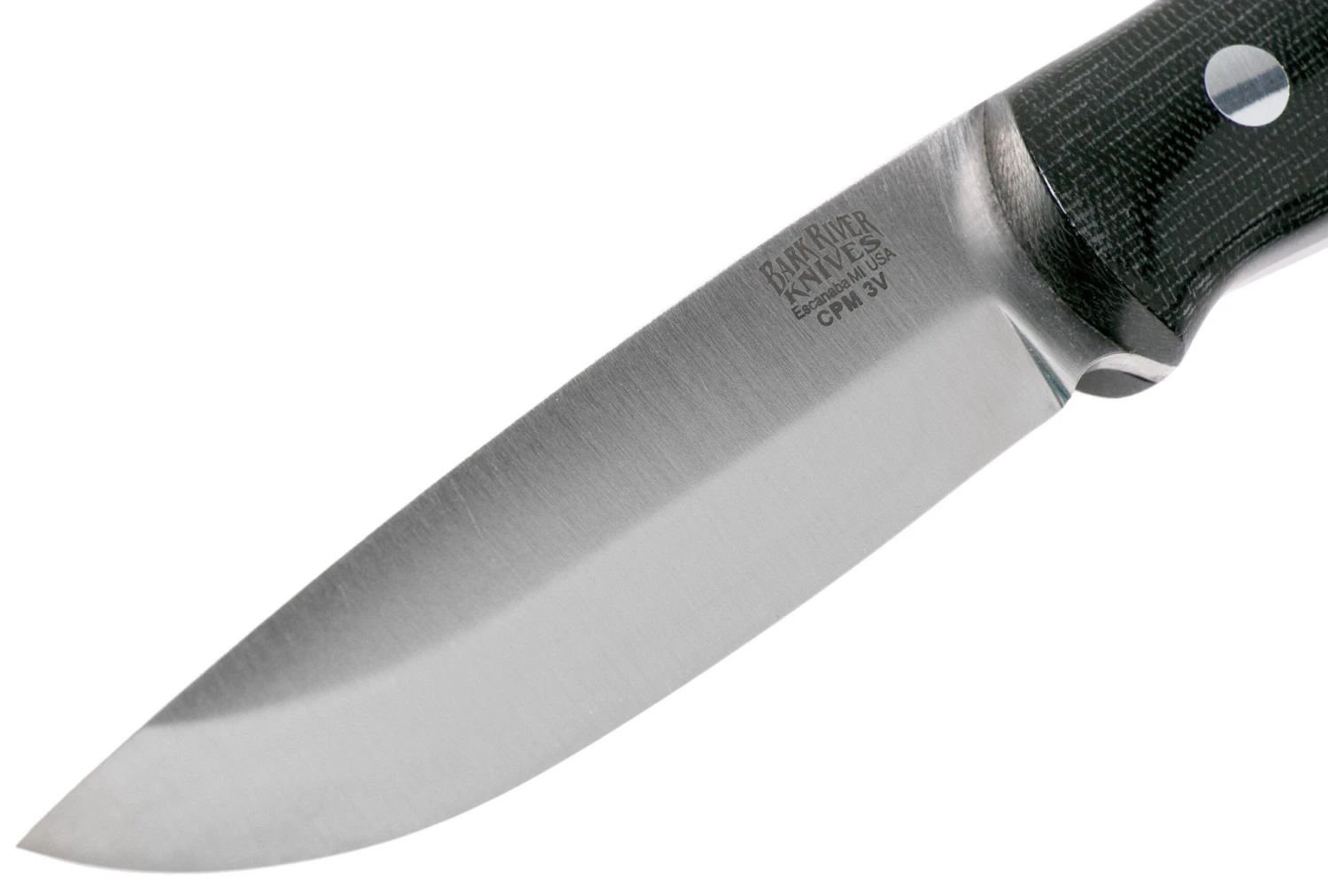Bark River Bushcrafter II CPM 3V Black Canvas Micarta Cuchillo Bushcraft - Imagen 3