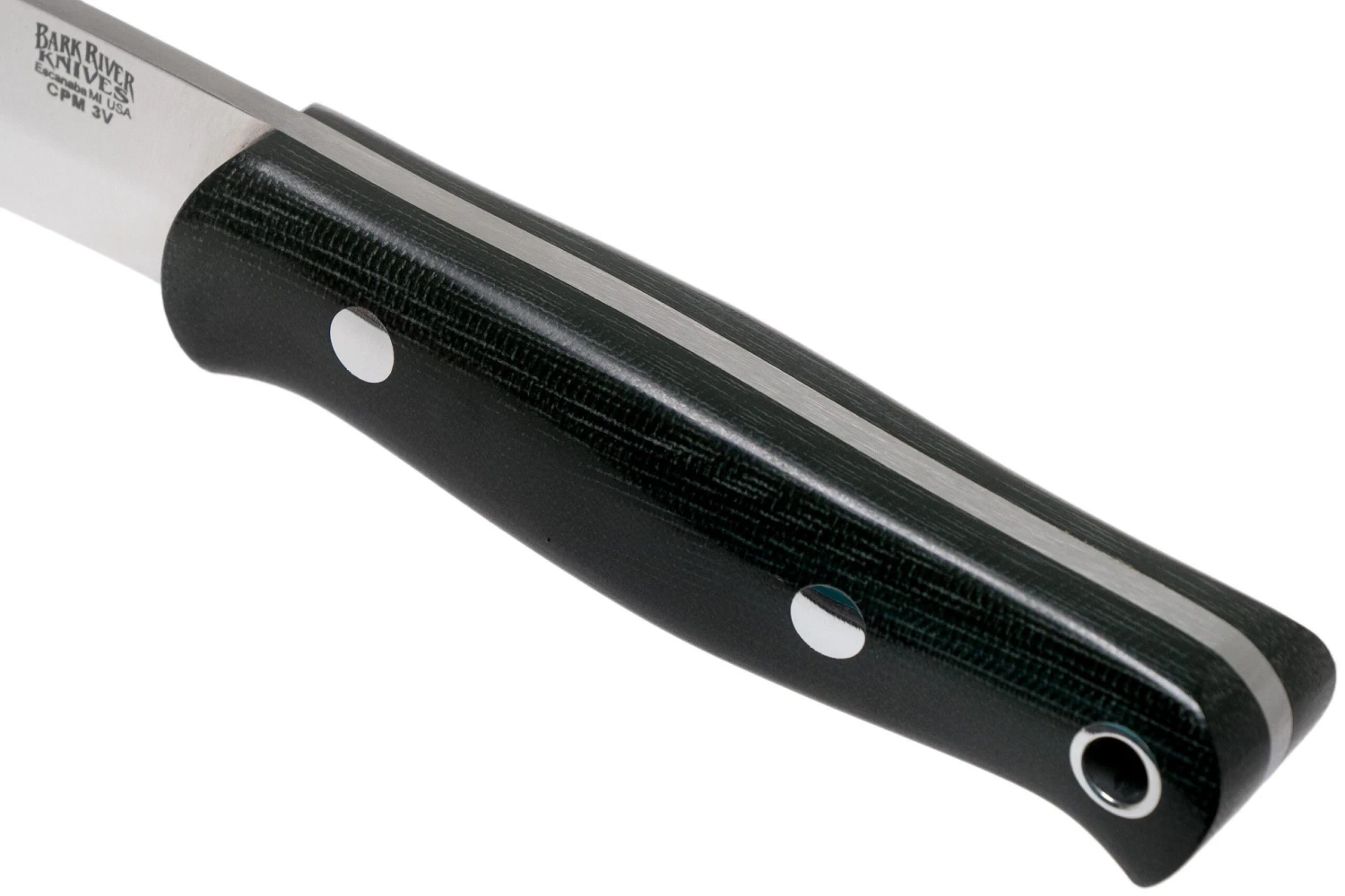 Bark River Bushcrafter II CPM 3V Black Canvas Micarta Cuchillo Bushcraft - Imagen 5