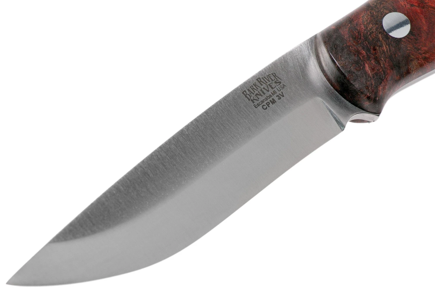 Bark River Bushcrafter II CPM 3V Hellfire Maple Burl Cuchillo Bushcraft - Imagen 3