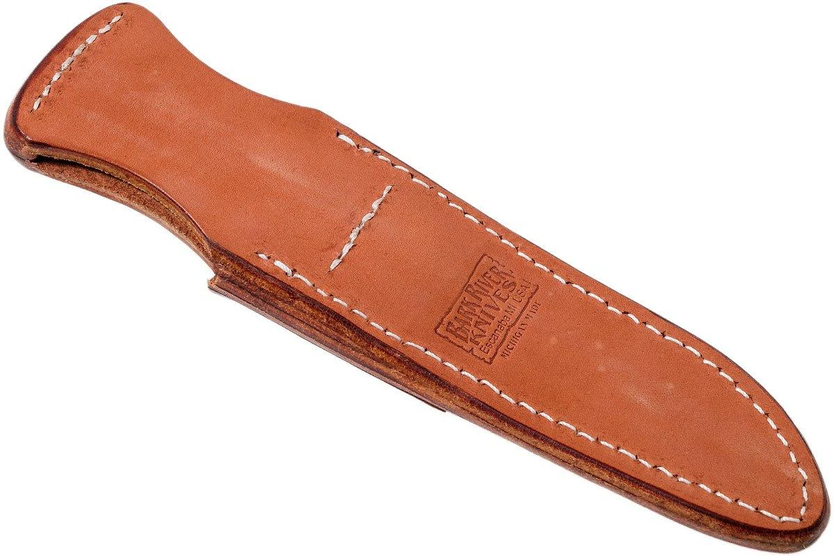 Bark River Gunny Scandi CPM 3V, Green Canvas Micarta, Funda Marr贸n - Imagen 8