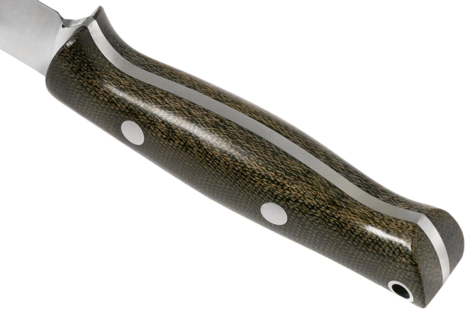 Bark River Bravo EDC CPM 154, Green Canvas Micarta, Rampless - Imagen 4