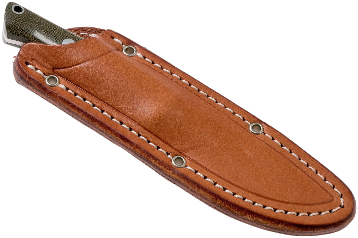 Bark River Bravo EDC CPM 154, Green Canvas Micarta, Rampless - Imagen 7