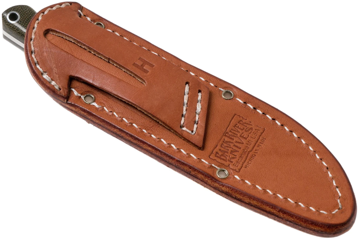 Bark River Bravo EDC CPM 154, Green Canvas Micarta, Rampless - Imagen 8