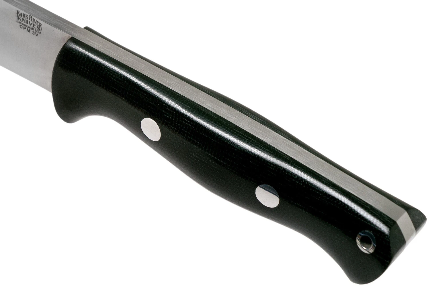 Bark River Bravo 1.5 Rampless CPM 3V Field Knife, Black Canvas Micarta - Imagen 5