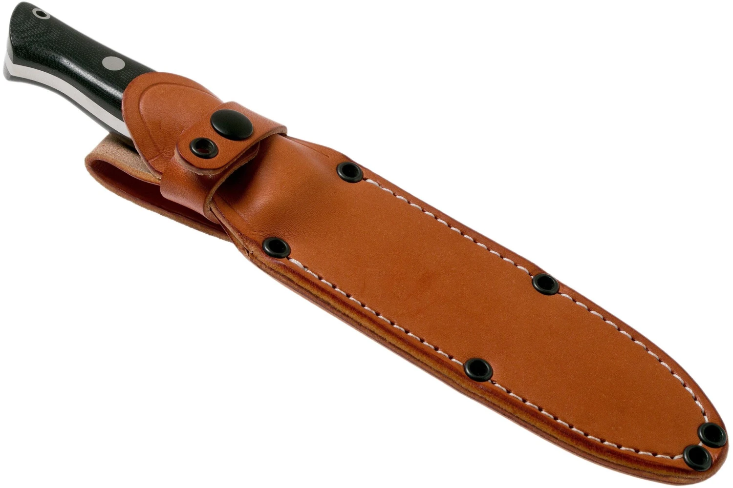 Bark River Bravo 1.5 Rampless CPM 3V Field Knife, Black Canvas Micarta - Imagen 6