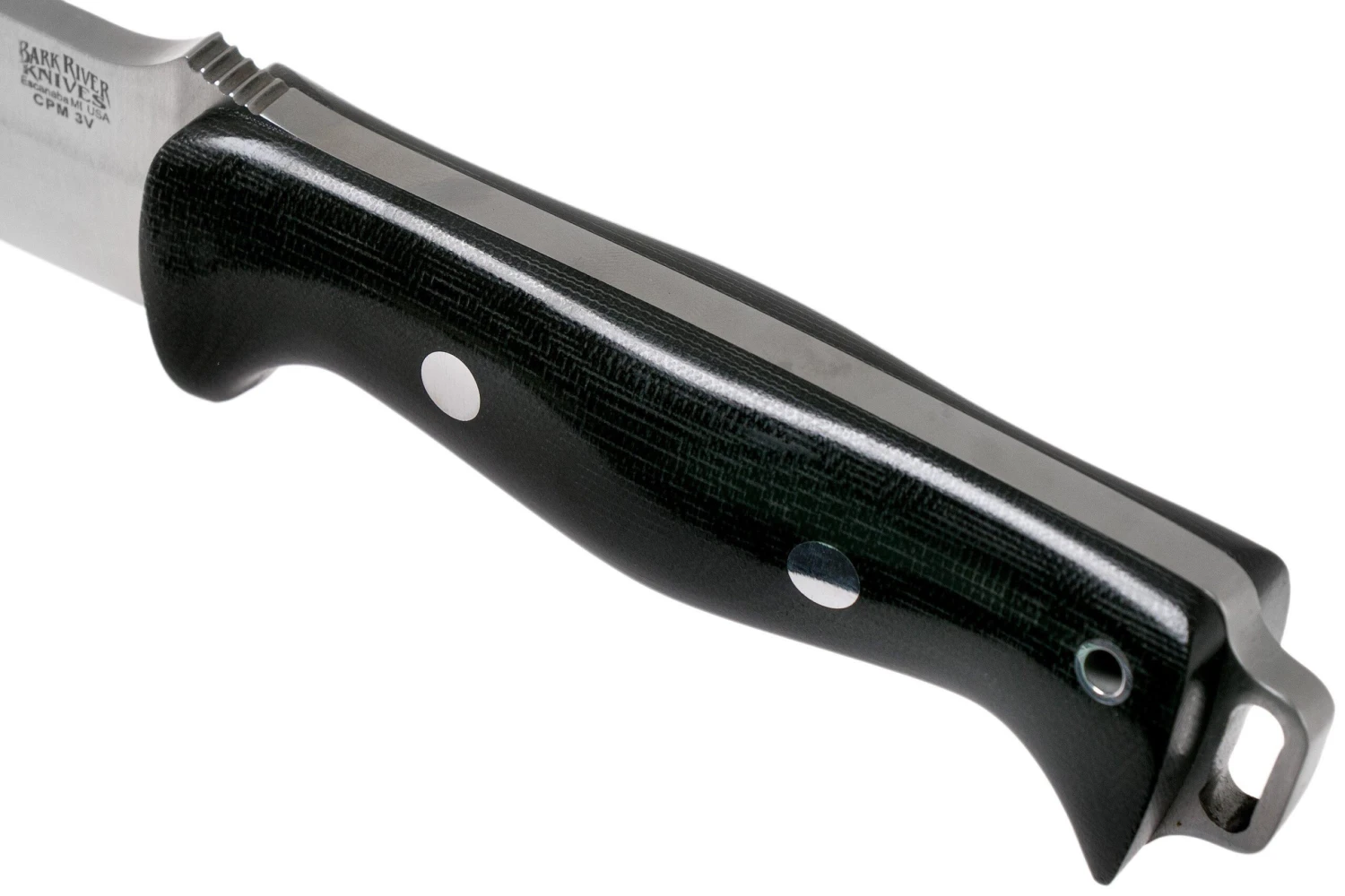 Bark River Bravo 2 CPM 3V, Black Canvas Micarta Cuchillo De Exterior - Imagen 5
