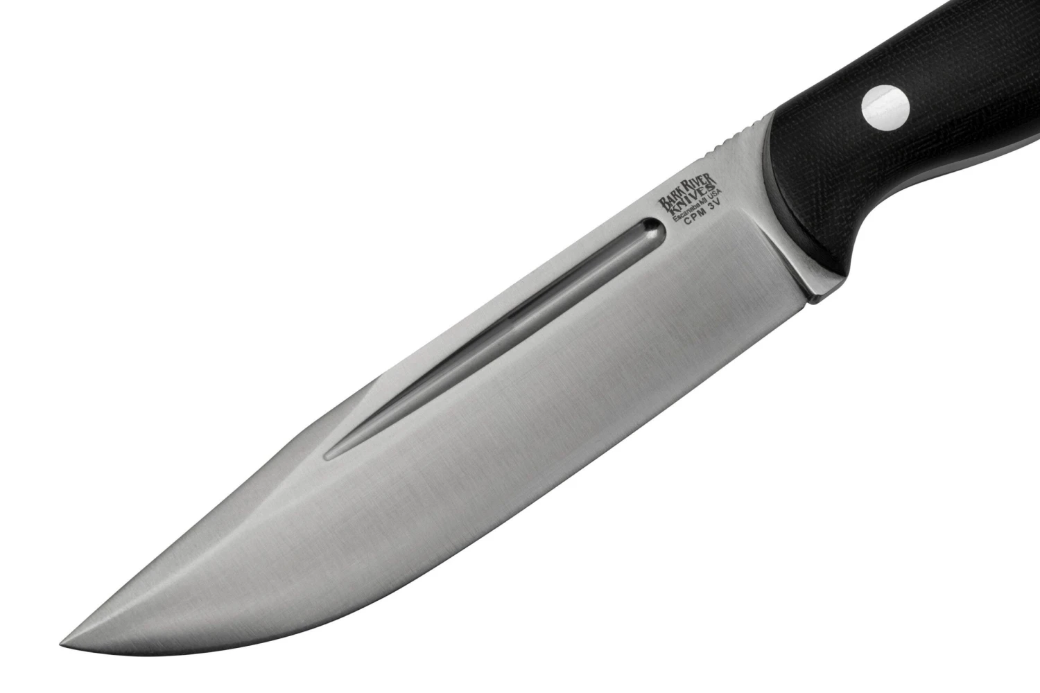 Bark River Cub CPM 3V Black Canvas Micarta, Cuchillo De Bushcraft - Imagen 3