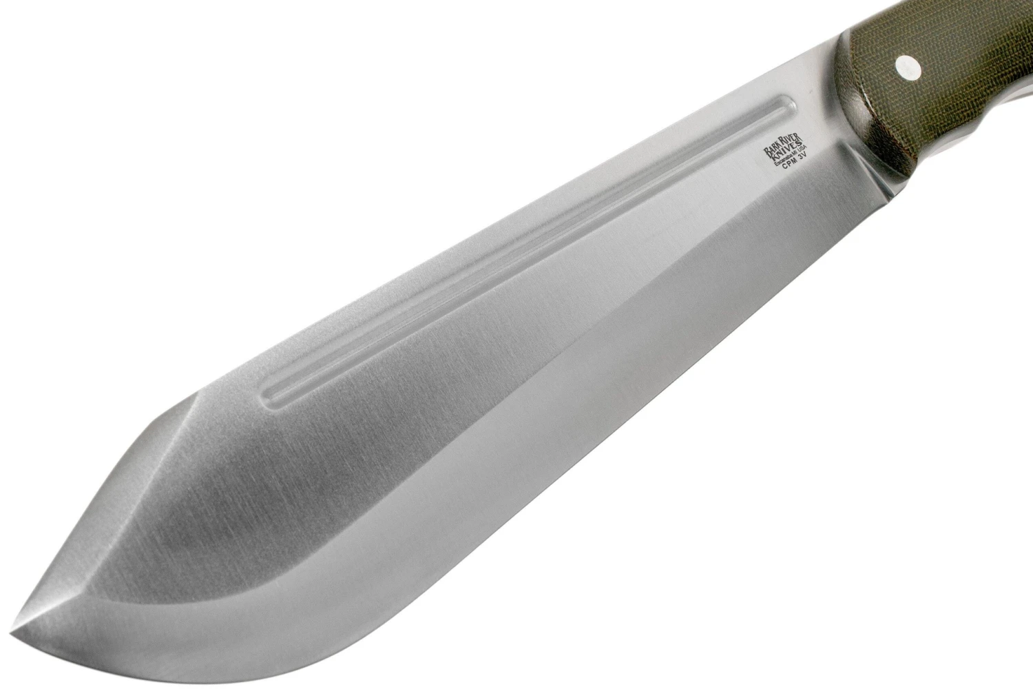 Bark River JX5 Vengeful 1 CPM 3V Green Canvas Micarta Machete - Imagen 3