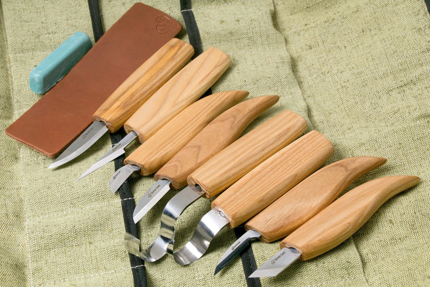 BeaverCraft Wood Carving Set De 8 Cuchillos S08, Set De Tallado De Madera