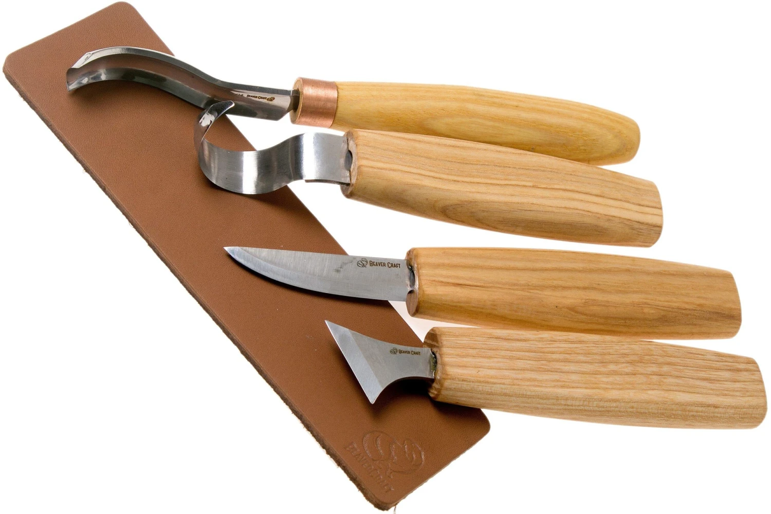 BeaverCraft Spoon Carving Set De 4 S19 Libro, Juego De Tallado De Madera Con Libro De Almacenamiento De Madera - Imagen 3