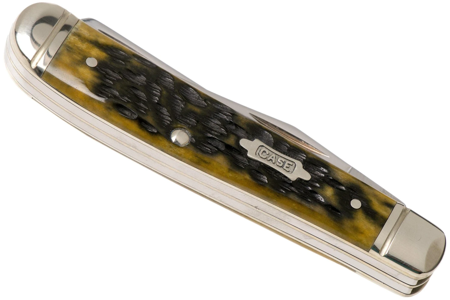 Case Mini Trapper Pocket Worn Olive Green Bone, Peach Seed, 38194, 6207 SS Navaja - Imagen 4