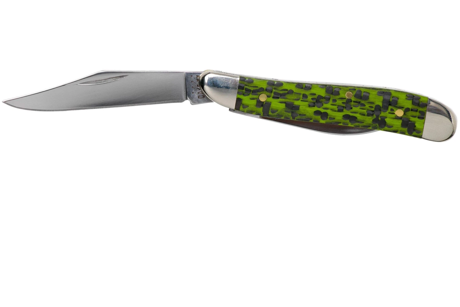 Case Peanut Green & Black Carbon Fiber-G10 Weave Smooth, 50714, 10220 SS Navaja - Imagen 3