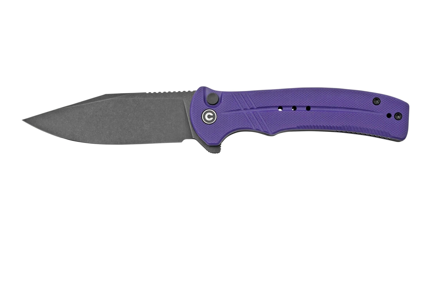 Civivi Cogent C20038D-2 Blackwashed Plain Edge, Purple G10 Navaja