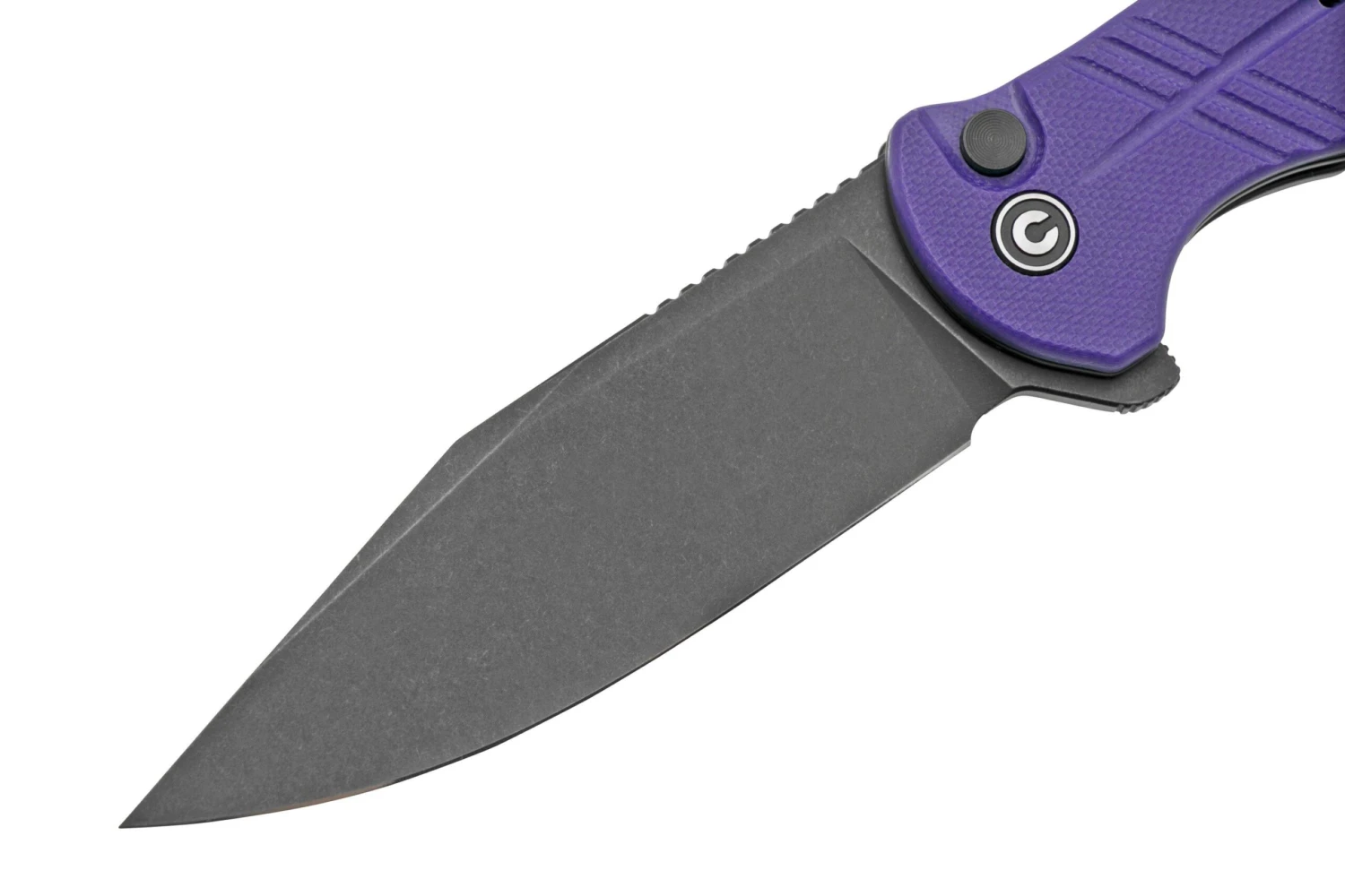 Civivi Cogent C20038D-2 Blackwashed Plain Edge, Purple G10 Navaja - Imagen 3